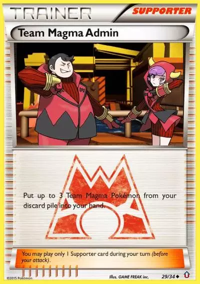 Team Magma Admin 29/34 Double Crisis Pokemon card