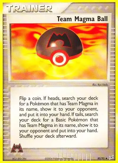 Team Magma Ball 80/95 Team Magma vs Team Aqua Pokemon card