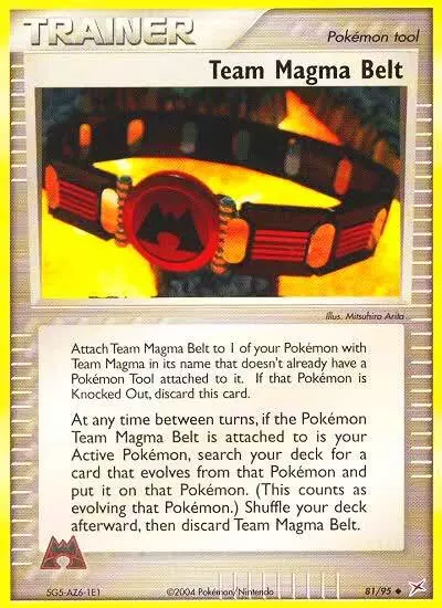 Team Magma Belt 81/95 Team Magma vs Team Aqua Pokemon card