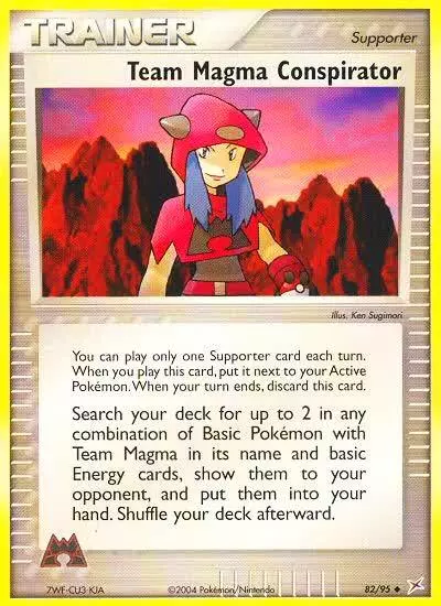 Team Magma Conspirator 82/95 Team Magma vs Team Aqua Pokemon card