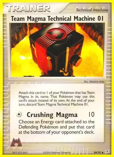 Team Magma Technical Machine 01 84/95 Team Magma vs Team Aqua Pokemon card