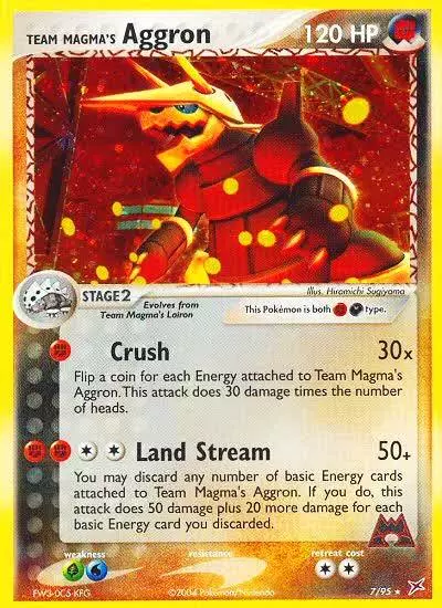 Team Magma's Aggron 7/95 Team Magma vs Team Aqua Pokemon card