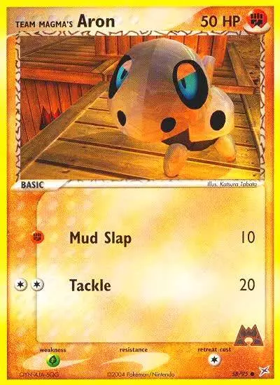Team Magma's Aron 58/95 Team Magma vs Team Aqua Pokemon card