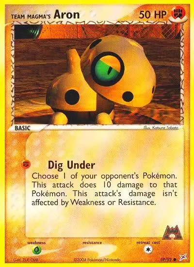 Team Magma's Aron 59/95 Team Magma vs Team Aqua Pokemon card