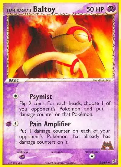 Team Magma's Baltoy 32/95 Team Magma vs Team Aqua Pokemon card