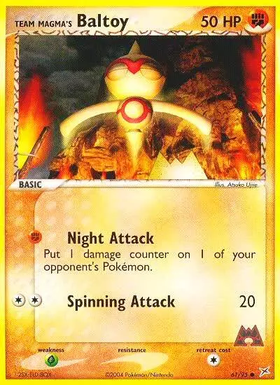 Team Magma's Baltoy 61/95 Team Magma vs Team Aqua Pokemon card