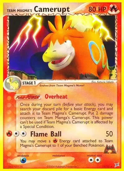 Team Magma's Camerupt 19/95 Team Magma vs Team Aqua Pokemon card