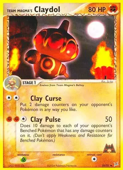Team Magma's Claydol 33/95 Team Magma vs Team Aqua Pokemon card