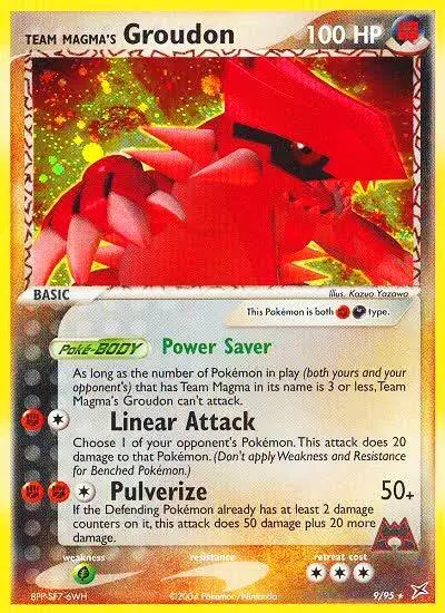 Team Magma's Groudon 9/95 Team Magma vs Team Aqua Pokemon card