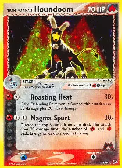 Team Magma's Houndoom 10/95 Team Magma vs Team Aqua Pokemon card