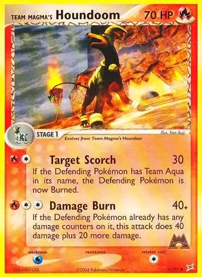 Team Magma's Houndoom 34/95 Team Magma vs Team Aqua Pokemon card