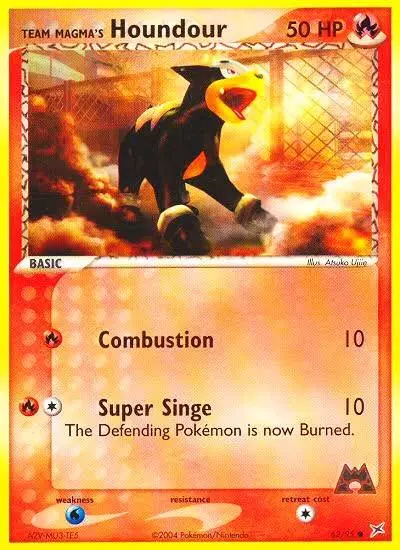 Team Magma's Houndour 62/95 Team Magma vs Team Aqua Pokemon card