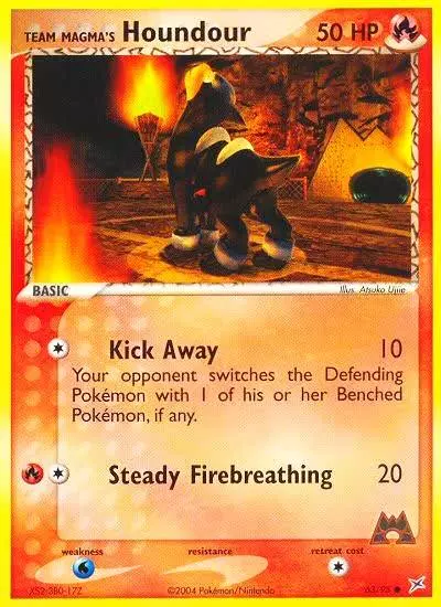 Team Magma's Houndour 63/95 Team Magma vs Team Aqua Pokemon card
