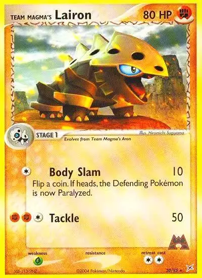 Team Magma's Lairon 20/95 Team Magma vs Team Aqua Pokemon card