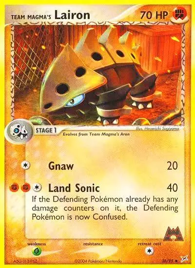 Team Magma's Lairon 36/95 Team Magma vs Team Aqua Pokemon card