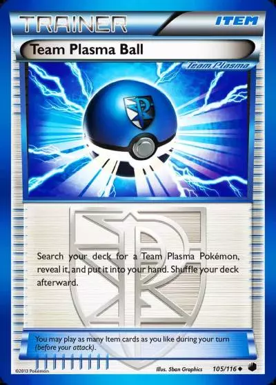 Team Plasma Ball 105/116 Plasma Freeze Pokemon card