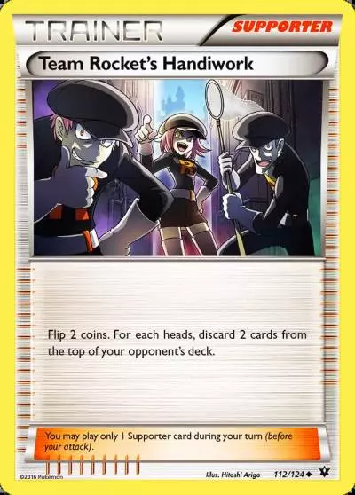 Team Rocket's Handiwork 112/124 Fates Collide Pokemon card