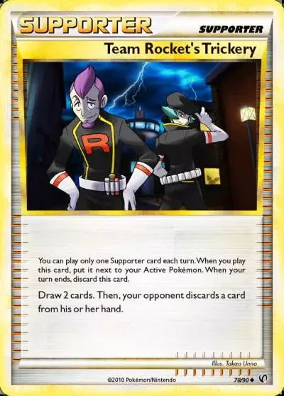 Team Rocket's Trickery 78/90 HS—Undaunted Pokemon card