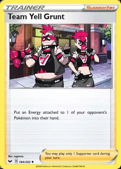 Team Yell Grunt 184/202 Sword & Shield Pokemon card