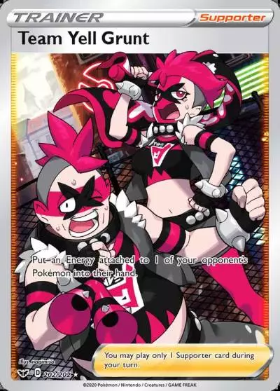 Team Yell Grunt 202/202 Sword & Shield Pokemon card