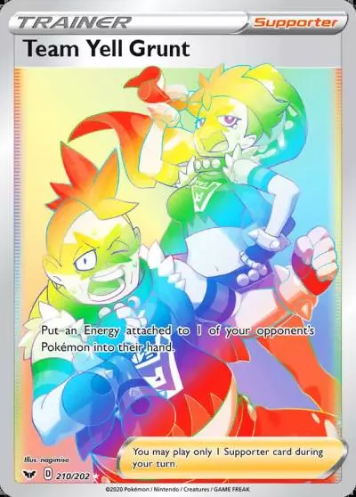 Team Yell Grunt 210/202 Sword & Shield Pokemon card