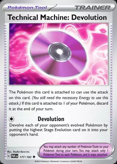 Technical Machine: Devolution 177/182 Paradox Rift Pokemon card
