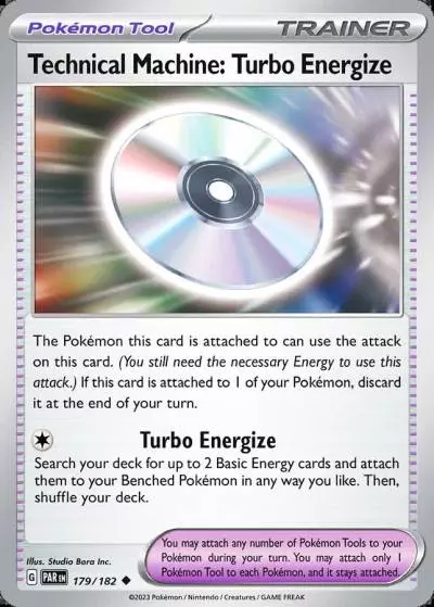 Technical Machine: Turbo Energize 179/182 Paradox Rift Pokemon card