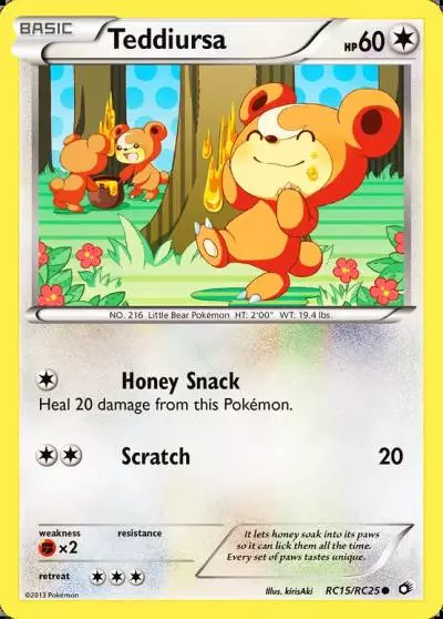 Teddiursa RC15/113 Legendary Treasures Pokemon card