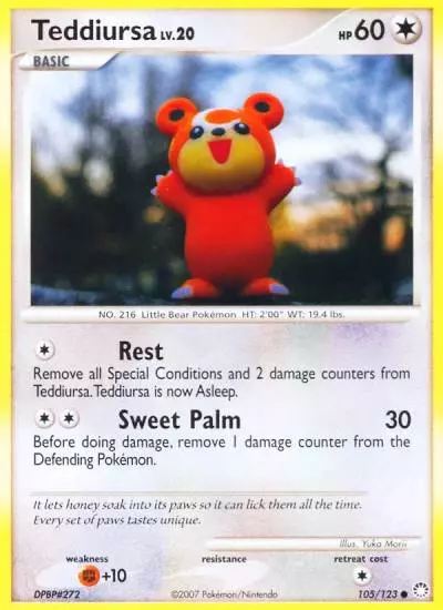 Teddiursa 105/123 Mysterious Treasures Pokemon card
