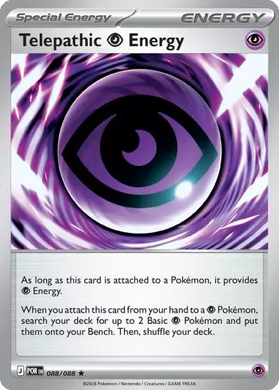 Telepathic Psychic Energy 88/88 Perfect Order Pokemon card