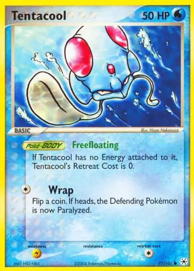 Tentacool 77/101 Hidden Legends Pokemon card