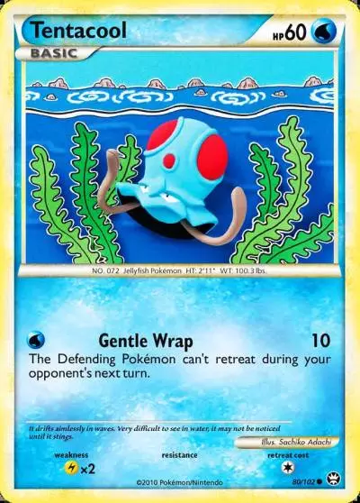 Tentacool 80/102 HS—Triumphant Pokemon card