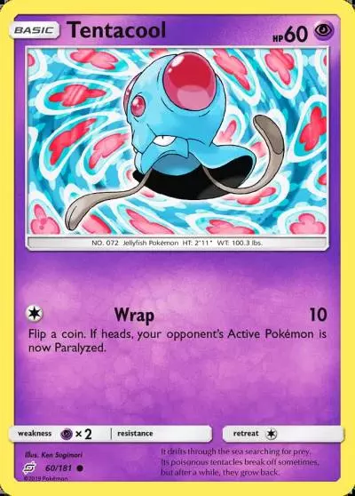 Tentacool 60/181 Team Up Pokemon card
