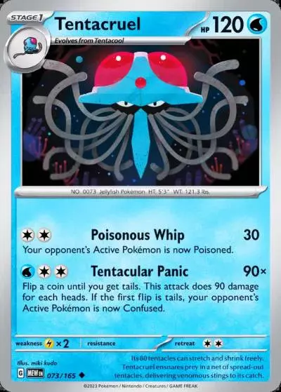 Tentacruel 73/165 151 Pokemon card