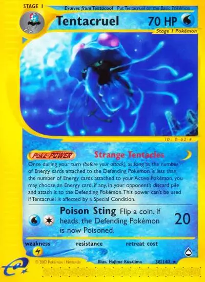 Tentacruel 38/147 Aquapolis Pokemon card