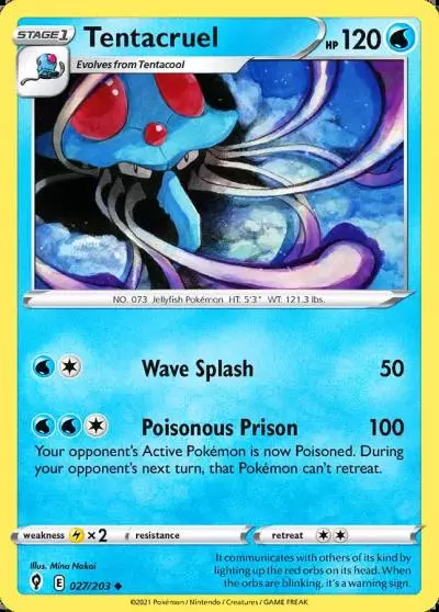 Tentacruel 27/203 Evolving Skies Pokemon card