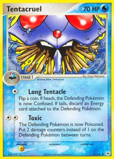 Tentacruel 51/101 Hidden Legends Pokemon card