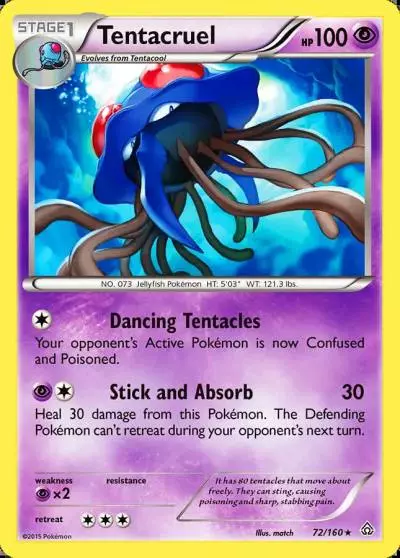 Tentacruel 72/160 Primal Clash Pokemon card