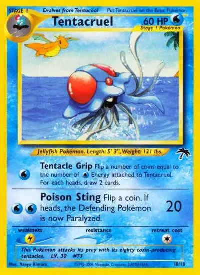 Tentacruel 10/18 Southern Islands Pokemon card