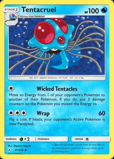 Tentacruel 41/214 Unbroken Bonds Pokemon card