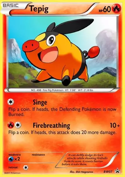 Tepig BW07/101 BW Black Star Promos Pokemon card