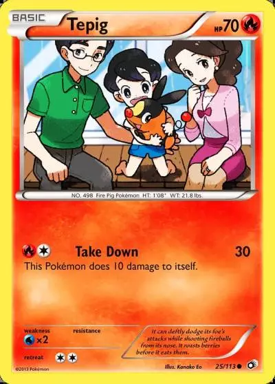 Tepig 25/113 Legendary Treasures Pokemon card