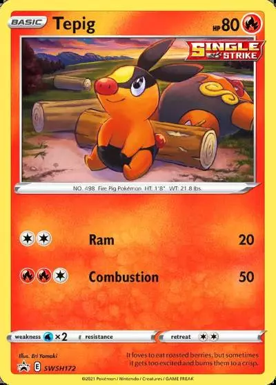 Tepig SWSH172/307 SWSH Black Star Promos Pokemon card