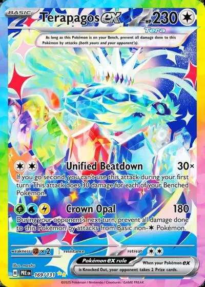 Terapagos ex 169/131 Prismatic Evolutions Pokemon card