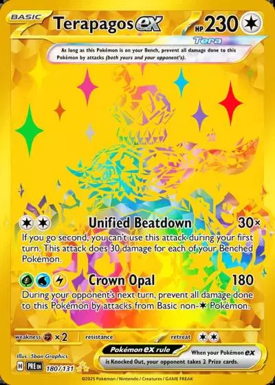 Terapagos ex 180/131 Prismatic Evolutions Pokemon card