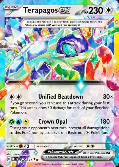 Terapagos ex 92/131 Prismatic Evolutions Pokemon card
