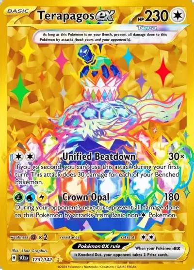 Terapagos ex 173/142 Stellar Crown Pokemon card