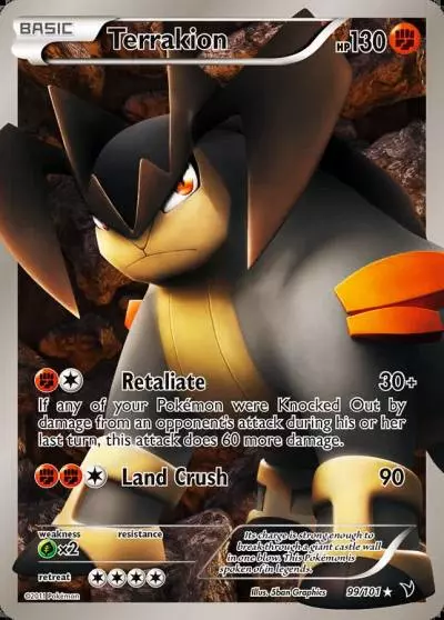 Terrakion 99/101 Noble Victories Pokemon card