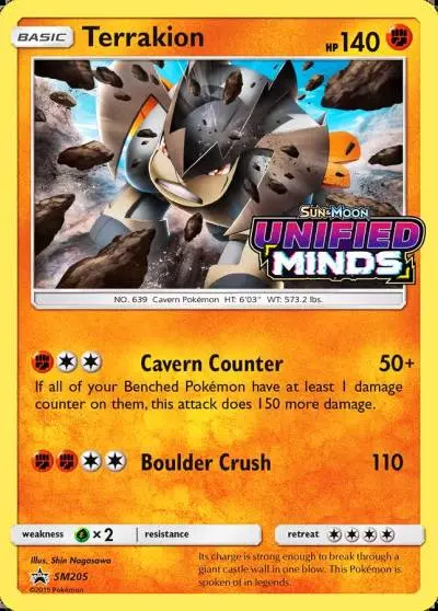 Terrakion SM205/248 SM Black Star Promos Pokemon card