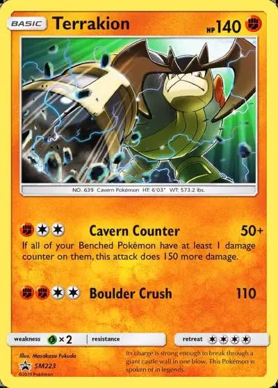 Terrakion SM223/248 SM Black Star Promos Pokemon card
